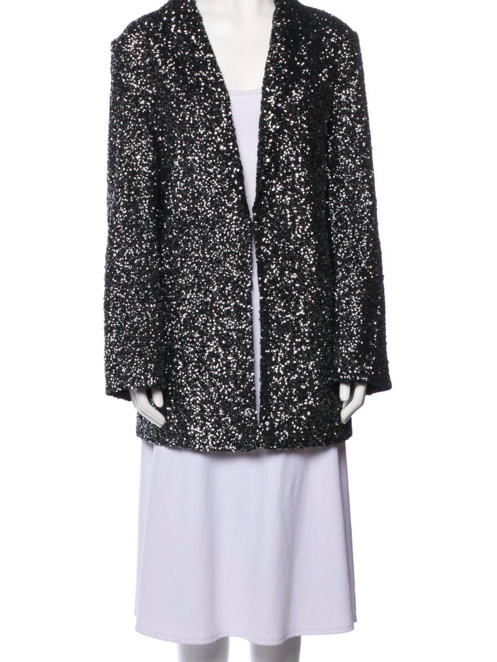 Black Sequin Alice + Olivia Women's Blazer